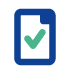 Performance evaluation certification icon
